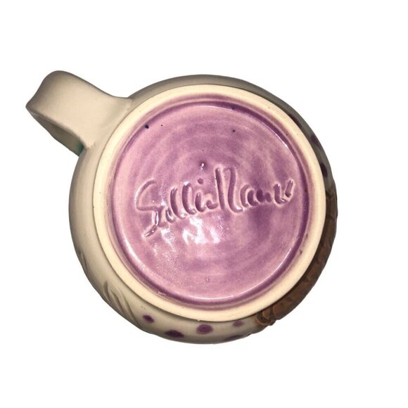 Owl Mug Handcrafted Pottery Textured Coffee Tea Artisan 12oz Ceramic Signed - Picture 6 of 7